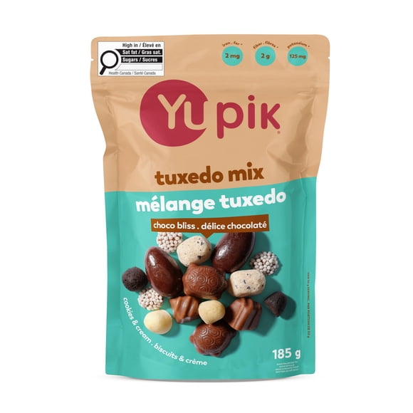 Yupik Tuxedo Mix, Chocolatey Bites, Tuxedo Cake Flavor, Blend of Chocolates, Cookies & Cream, Brownie Bites, Chocolate Covered Almonds, Special Treat, Party Snack, 8 Count, 185 g