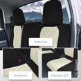 thumbnail image 2 of FH Group Custom Fit Neoprene Car Seat Covers for 2022-2024 Nissan Frontier Beige Rear, 2 of 5