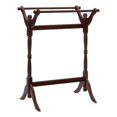 thumbnail image 1 of Linon Heirloom Solid Pine Wood Double Bar Blanket Rack in Cherry Stain, 1 of 10