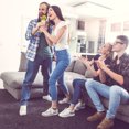 thumbnail image 3 of Peggybuy Karaoke Microphone, Handheld Karaoke Speaker for Android/Apple (Yellow), 3 of 8