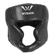 thumbnail image 2 of jinwen Boxing Headgear Protective Gear for Sparring Kickboxing Women Men Black S, 2 of 9