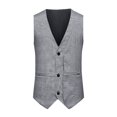 thumbnail image 2 of EGNMCR Tank Tops Men Men Solid Fashion Have Pockets Button Turn-down Collar Tanks Tops Blouse, 2 of 9