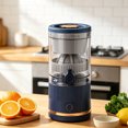 thumbnail image 5 of HOARBOEG Portable Automatic Separation Juicer, USB Rechargeable Citrus Squeezer for Orange Lemon Grapefruit, 9.25" Compact Blue Juice Extractor, 5 of 5
