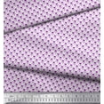 thumbnail image 2 of Soimoi Purple polyester Crepe Fabric Weather Cock & Dots Print Sewing Fabric Yard 52 Inch Wide, 2 of 5