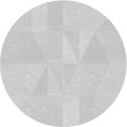 thumbnail image 1 of Ahgly Tapis Rond Lavable en Machine Intérieur Transitionnel Gris Platine, 3 Pieds Rond, 1 of 7