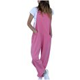 thumbnail image 1 of Penkiiy Combinaisons pour Femmes Mode pour Femmes Été Uni Décontracté Camisole Sans Manches Combinaison à Bretelles Rose 2TG Combinaisons, 1 of 6