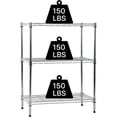 thumbnail image 1 of NiamVelo 3 Tier Shelf Storage Rack Metal Wire Shelving Unit Steel Short Shelves for Storage, Adjustable Shelf Metro Shelving 450lbs Capacity for Kitchen Garage, 23Lx13.2Wx30.2H, Silver, 1 of 7