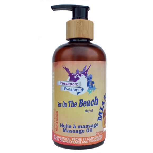 Huile de Massage/huile de Massage Sexe à la Plage - 250 Ml/8 Oz.
