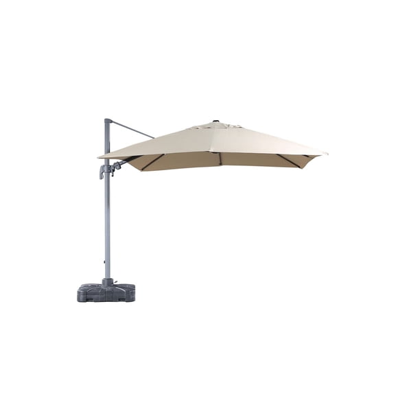 Velago Sabia 10ft Square Cantilever Umbrella with Base, Mocha