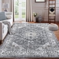 thumbnail image 1 of FairOnly 5' x 7' Area Rugs,Machine Washable Printd Rugs for Living Room Bedroom Kitchen Home Decor, Non Slip TPR Back Floor Carpet,Gray, 1 of 8