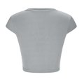 thumbnail image 5 of Timegard Going out Tops for Women Ribbed Cap Sleeve Low V Neck Comfy Slim Cropped Tops Summer Fashion, 5 of 5