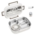 thumbnail image 1 of Stainless Steel Lunch Bento For Adults And Kids 4/5 Compartments Leak Proof Metal Bento Lunch Kids Snack Containers Reusable Snack Bento Lunch Containers With Lids, 1 of 4