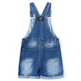 thumbnail image 2 of KIDSCOOL SPACE Girls Shorts, Baby Little Girls Stretchy Denim Shortalls, Light Blue,3-4 Years, 2 of 8