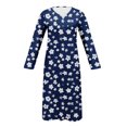 thumbnail image 3 of Babysbule Liquidation Robes d'Automne pour Femmes Mode Femmes Décontracté Élégant Col Rond Imprimé Été Manches Longues Poches Robe, 3 of 5