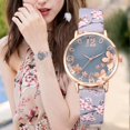 thumbnail image 4 of Montre à Quartz pour Femmes, Mode, Fleurs Embossées, Petite, Imprimée, Ceinture, Étudiante, 4 of 6