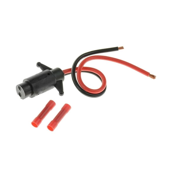 Blue Dog Marine Heavy-Duty Trolling Motor Plug, Efficient and Secure 2-Wire 8-Gauge 12V Male Plug Trolling Motor Connector