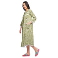 thumbnail image 2 of Moomaya Robe de Nuit Imprimée Longueur Genou en Coton avec Bordure en Dentelle Manches 3/4 pour Femmes, 2 of 5