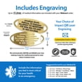 thumbnail image 2 of MedicEngraved Yellow Gold Stainless Steel Custom Medical Alert Bracelet - 5mm Heart Link, 2 of 7