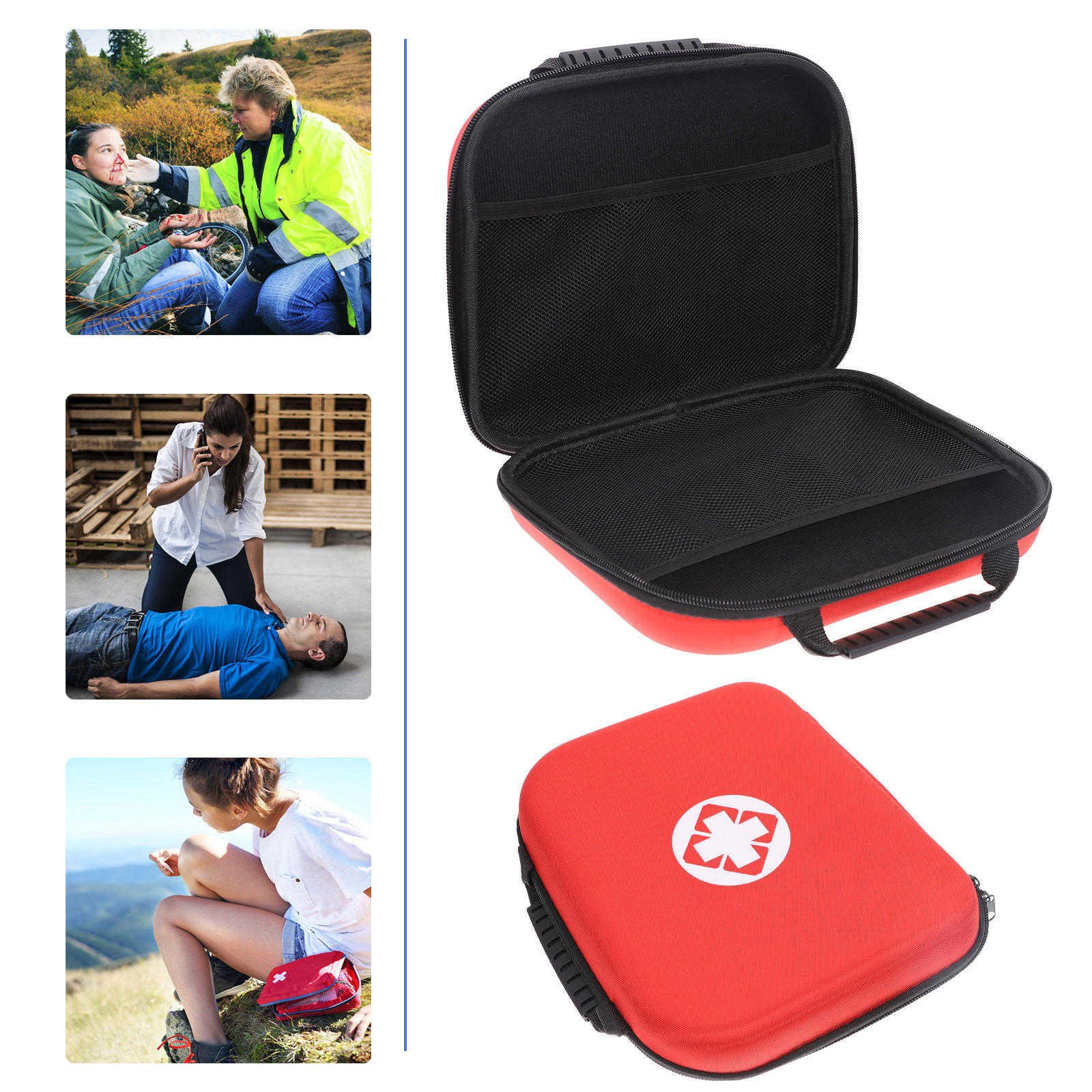 USHOBE Medical Empty Kit Red Waterproof 1Pcs for School