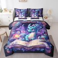 thumbnail image 1 of YST Cartoon Dragon Bedding Set, Kawaii Wildlife Theme, Full Size (7 Count), 1 of 4