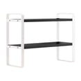 thumbnail image 2 of LSLJS Double-Tier Desktop Storage Shelf Student Desk Organizer Office Computer Desk Tiered Cabinet Clothing & Wardrobe Storage, 2 of 6