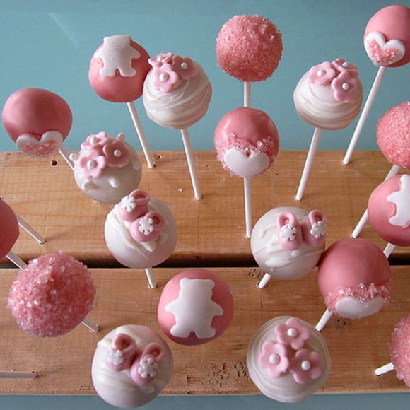 COOPHYA 50Pcs White Paper Lollipop Sticks for Lollipop and Cake Pop Making