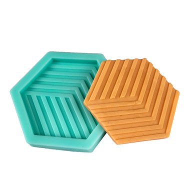Techinal Moules en Silicone pour Dessous de Verre en Résine pour Tapis de Thé Diamètre 11cm/10cm Couleurs Aléatoires