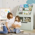 thumbnail image 2 of HOMCOM Kids Bookcase with Storage Drawer for Books, Reading Nook, Green, 2 of 10