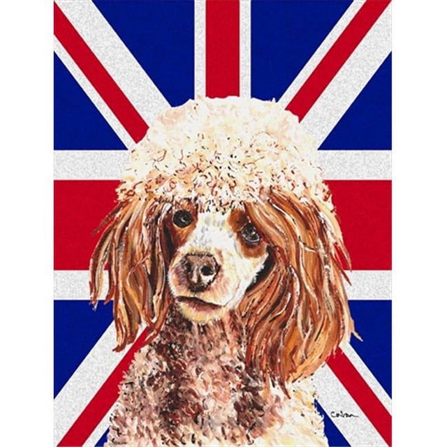 Carolines Treasures SC9888GF Caniche Miniature Rouge avec Drapeau Britannique Drapeau Anglais Jack