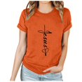 thumbnail image 2 of EGNMCR T-shirt de Pâques Manches Courtes pour Femmes Imprimé de Pâques Mode Printemps et Été pour Femmes Motif d'Impression de Pâques Col Rond T-shirt à Manches Courtes Haut/chemise T-Shirts pour Femmes, 2 of 7