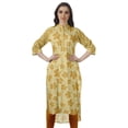 thumbnail image 1 of Moomaya Kurta d'Été en Coton Longueur Genou Imprimé Manches Retroussables Kurtis pour Femmes, 1 of 6