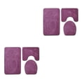 thumbnail image 2 of Decodeary 3pcs/set Absorbent Bath Rug Set Bathroom Dry And Fresh Easy To Install Anti-slip Polyester Non-Slip Chenille Bath Rug PJ210906-A001 2Set, 2 of 6