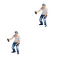 thumbnail image 1 of Wweixi 1/87 Diorama Graffiti Figure Characters Resin People Train Layout boy white 2Set, 1 of 6