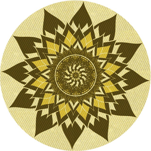 Ahgly Company Tapis d'Intérieur Ronds de Style Transitionnel Lavables à la Machine, Brun Chêne, 6 Pieds Rond