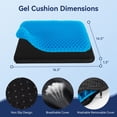 thumbnail image 3 of VUSIGN Gel Coussin de Siège en Rafraîchissant pour Longues Périodes Assises, Coussins pour Fauteuil Roulant, Coussin de Chaise en Gel pour Douleurs à la Hanche, Coussin de Siège en Gel pour Chaises de Bureau, Coussin de Siège Auto en Gel Respirant, 3 of 7