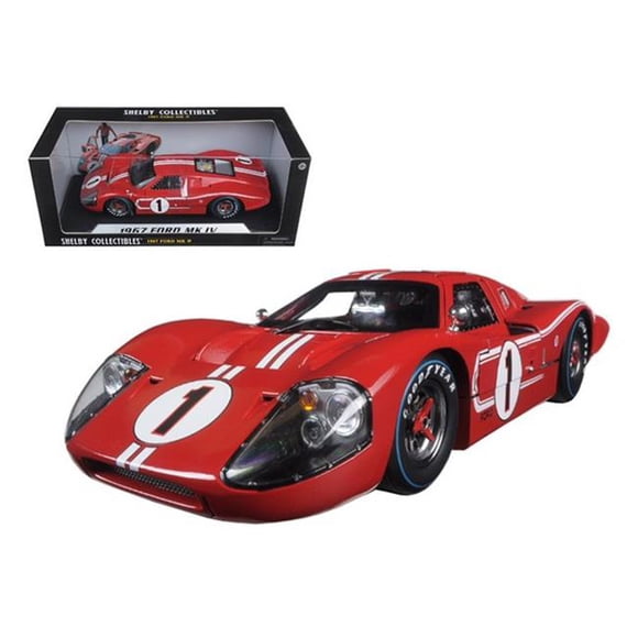 Shelby Collectibles SC423 1967 Ford GT MK IV No.1 Red LeMans Winner 24 Heures 1-18 Voiture Miniature Moulée sous Pression