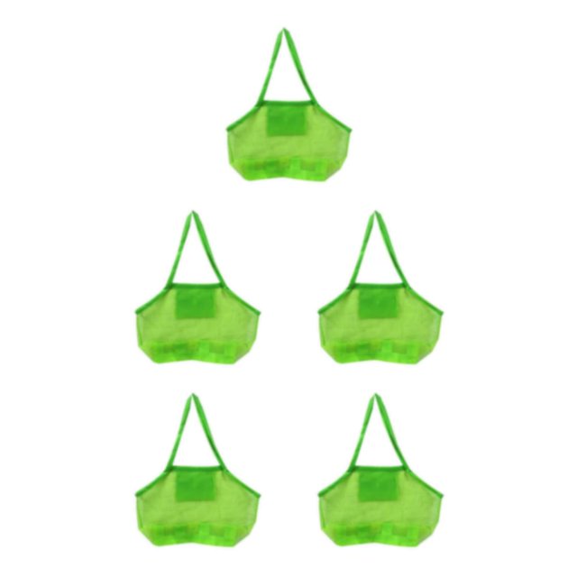 maskred Versatile Beach Toys Bag Durable Mesh Tote for Poolside Adventures Green Extra Large 5Set