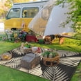 thumbnail image 3 of Outdoor Rug  for Patios   Reversible Outdoor Plastic Straw Camping Rug Carpet  Large Area Rugs Mats for RV  Camper  Deck  Balcony  Porch  Backyard  Beach  Picnic. Leaf, 3 of 7