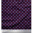 thumbnail image 1 of Soimoi Purple Rayon Fabric Blue Star Print Fabric by Yard 56 Inch Wide, 1 of 3
