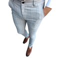 thumbnail image 2 of RKSTN Pants for Men Fall Striped Business Straight Pants Loose Trousers Straight Leg Pants, 2 of 9