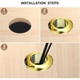 thumbnail image 4 of Office Desk Grommet Cable Hole Cover Home Desk Setup Multiple Cables Holder, 4 of 6