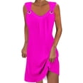 thumbnail image 1 of Erwazi Robes d'Été Décontractées pour Femmes, Robes de Plage d'Été, Robe Midi Sans Manches, Robe Bohème de Vacances, Robe Débardeur, 1 of 5
