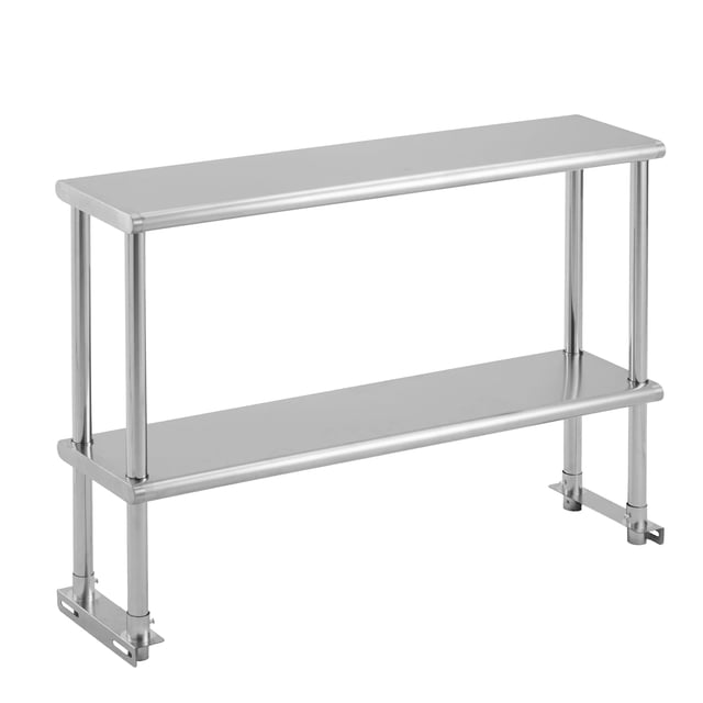BeesClover Stainless Steel Work Table, Commercial Kitchen Prep Table with Casters & Backsplash, Heavy-Duty Workstation for Restaurant, Bakery, Food Service