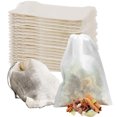 thumbnail image 1 of 50 Pcs Spice Bags for Cooking Soup Reusable Drawstring Bag Tea Bags Unbleached Cheesecloth Bag for Straining Making Tea, 1 of 7