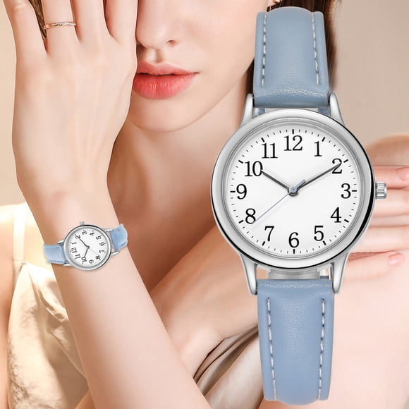 FcBaudy Montre à Quartz pour Femmes, Montres pour Femmes Chiffres Classique Mode Montre à Bracelet en Cuir Montre de Qualité Cadeau Montre Montre pour Femmes Montre-Bracelet