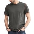 thumbnail image 1 of Besolor Summer Shirts for Men Round Neck Short Sleeve Basic Tops Casual Solid Color Sport Blouse Tees, 1 of 5