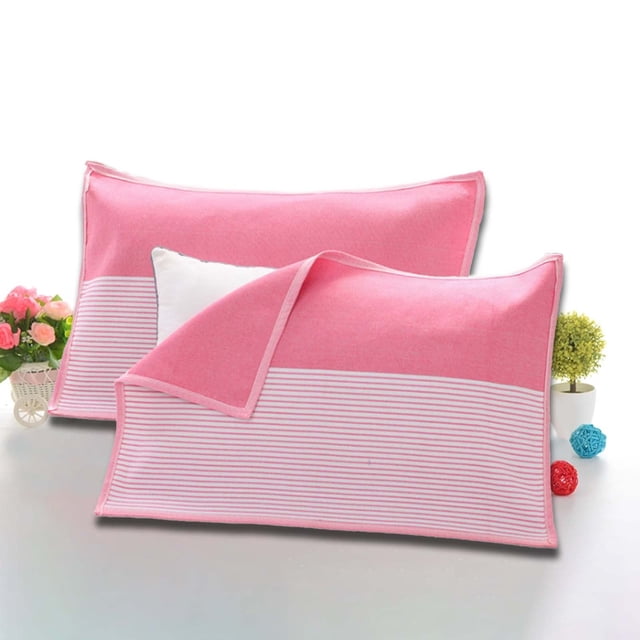 Coarse Cloth Pillowcase Towel, 1-Pack Breathable Sweat-Absorbing Polyester Wrap, Padded Non-Wetting Cover, Knitted Fabric, Soft Pillow Protector, Multicolor, 29x19in