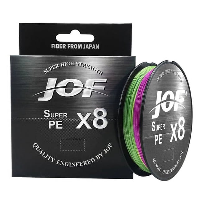 JOF Braided Line 8X 150/300/500m 7 Color All for Fishing Line MaxDrag 100LB Multifilament PE Line for Saltwater Sea Fishing Multicolor Mainline