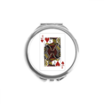 thumbnail image 1 of Coeur J Cartes à Jouer Modèle Main Compact Miroir Rond Portable Poche Verre, 1 of 3