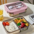 thumbnail image 5 of EGNMCR Contenants de Rangement, Rangement et Organisation de Cuisine Boîte à Lunch Compartimentée Isolée et Étanche Portable pour Étudiants et Travailleurs de Bureau Pouvant Aller au Micro-Ondes Boîtes à Lunch, 5 of 5